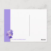 紫のアイリス紫はがき ポストカード (裏面)