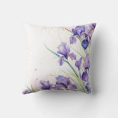 紫のアイリス縁どオオン白 クッション (裏面)