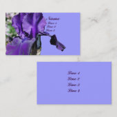 紫のアイリス（花）（閉じた名刺） 名刺 (正面/裏面)