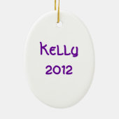 紫のアイリッシュダンサー セラミックオーナメント (裏面)