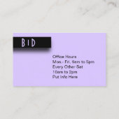 紫のアクセント 名刺 (裏面)