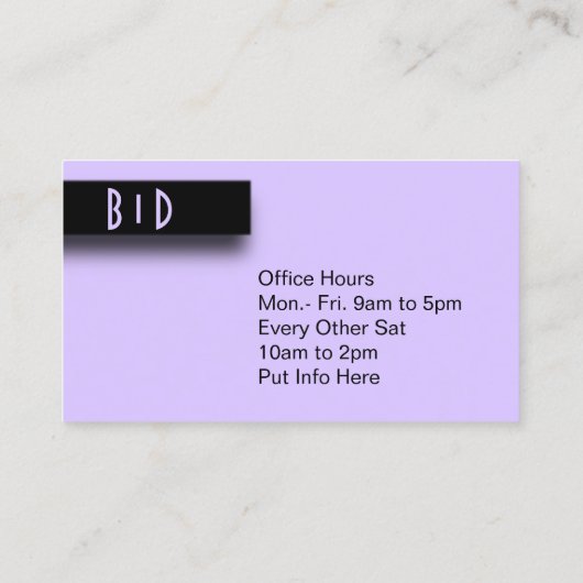 紫のアクセント 名刺 (裏面)