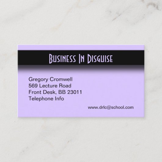 紫のアクセント 名刺 (正面)