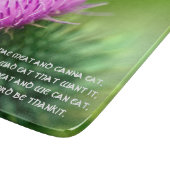 紫のアザミとセルカークグレース カッティングボード (角)