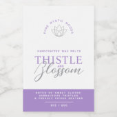 紫のアザミと花のワックスの融解製品ラベル ワインラベル (シングルラベル)