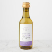 紫のアザミと花のワックスの融解製品ラベル ワインラベル (正面)