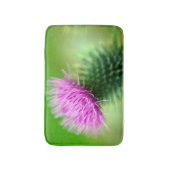 紫のアザミ花風呂マット バスマット (正面縦)