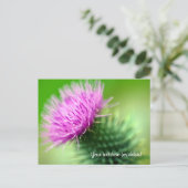 紫のアザラシ葉書 ポストカード (スタンド正面)