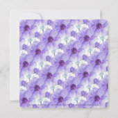 紫のアネモネの花の水彩画ウェディング招待状 招待状 (裏面)