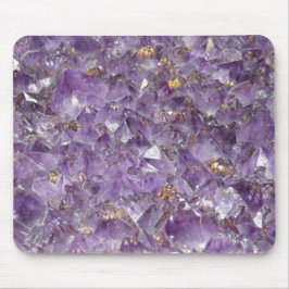 紫のアメジストクリスタルジェムストーンの外観 マウスパッド