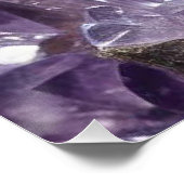 紫のアメジストクリスタルマジカルフェアリー ポスター (コーナー)