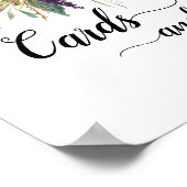 紫のアメジストフローラカードとギフトサイン ポスター (角)