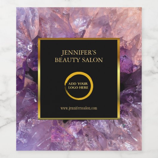 紫のアメジストプロフェッショナルのプロモーションロゴ ワインラベル (シングルラベル)