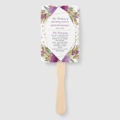 紫のアメジスト金ゴールドグリッター幾何学模様 ハンドファン (正面)