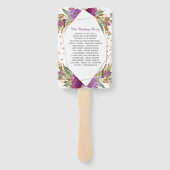 紫のアメジスト金ゴールドグリッター幾何学模様 ハンドファン (裏面)