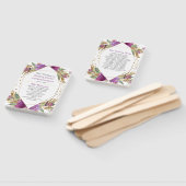 紫のアメジスト金ゴールドグリッター幾何学模様 ハンドファン (組立なし)