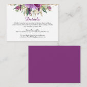 紫のアメジスト金ゴールドフローラエンクロージャカード エンクロージャーカード (正面/裏面)