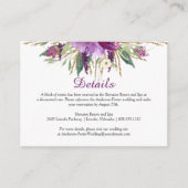 紫のアメジスト金ゴールドフローラエンクロージャカード エンクロージャーカード (正面)