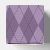 紫のアーガイル結婚式の引き出物 フェイバーボックス (上部)