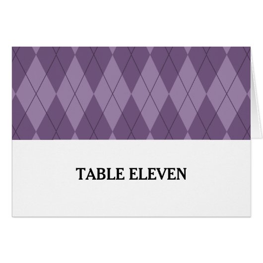 紫のアーガイル表番号カード (正面横)
