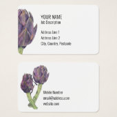 紫のアーティチョークプロファイルカード (正面&裏面)