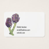 紫のアーティチョークプロファイルカード (裏面)