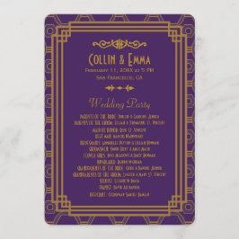 紫のアールデコ結婚式 プログラム