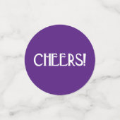 紫のアールデコ誕生日句 コンフェッティ (スモール正面)