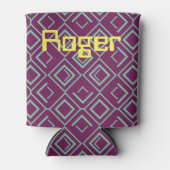 紫のアールデコ 缶クーラー (正面)