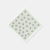 紫のイチゴ模様 スタンダードカクテルナプキン (角)