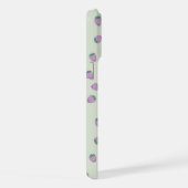 紫のイチゴ模様 iPhoneケース (右側面)