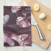 紫のインキキノコ キッチンタオル (四つ折り)