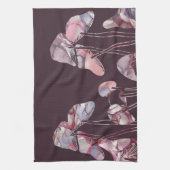 紫のインキキノコ キッチンタオル (縦)