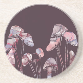 紫のインキキノコ コースター