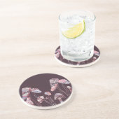 紫のインキキノコ コースター (側面)