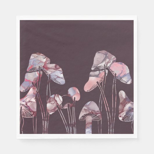 紫のインキキノコ スタンダードランチョンナプキン (正面)