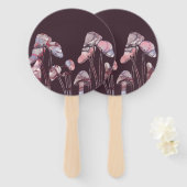 紫のインキキノコ ハンドファン (正面&裏面)