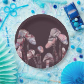 紫のインキキノコ ペーパープレート (パーティー)