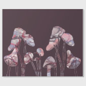 紫のインキキノコ ラッピングペーパー (フラット)