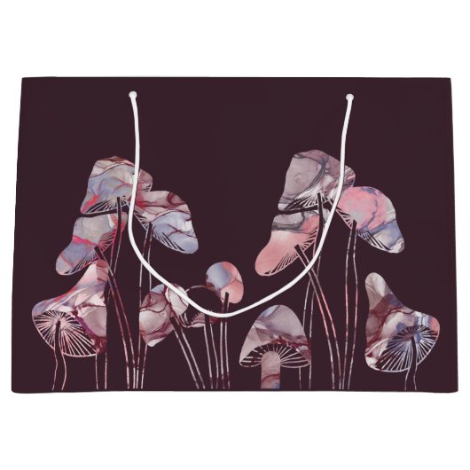 紫のインキキノコ ラージペーパーバッグ (正面)