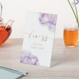 紫のインクは台座の看板を好む 台座サイン