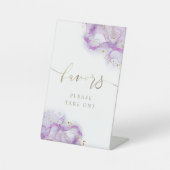 紫のインクは台座の看板を好む 台座サイン (正面)