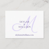 紫のウリ結婚ードの紫の詳細 エンクロージャーカード (裏面)