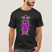 紫のエイリアンリスがスリッパを点滅 Tシャツ (正面)