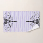 紫のエッフェルタオル花色のタオルセット バスタオルセット (ハンドタオル)