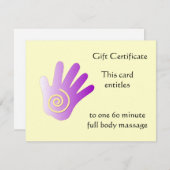 紫のエネルギー手贈与証 (正面/裏面)