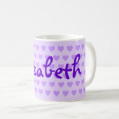 紫のエリザベス コーヒーマグカップ (正面右)