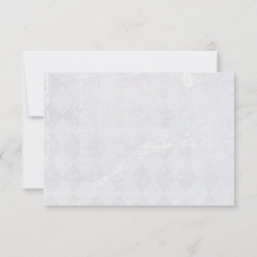 紫のエレガントなコーナーデザイン　出欠のご連絡お願いします 招待状 (裏面)