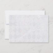 紫のエレガントなコーナーデザイン　出欠連絡お願いします 招待状 (裏面)