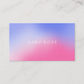 紫のエレガントグラデーションの名刺をピンク色にする 名刺 (正面)